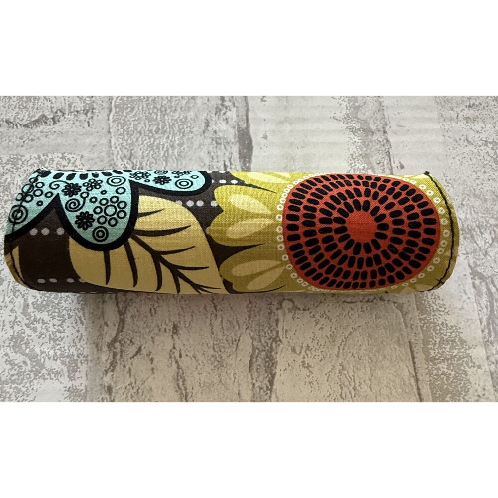 Vera Bradley Sierra Blue Orange Southwestern Hard Eyeglass Case Boho Chic